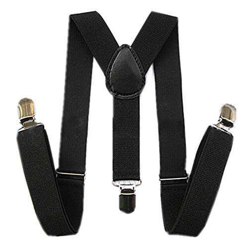 Bodhi2000 Jolies bretelles élastiques réglables en Y pour enfants garçons et filles, Noir , taille unique Cover
