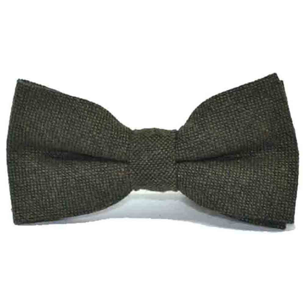 King & Priory Highland Weave Forest Green Bow Tie
