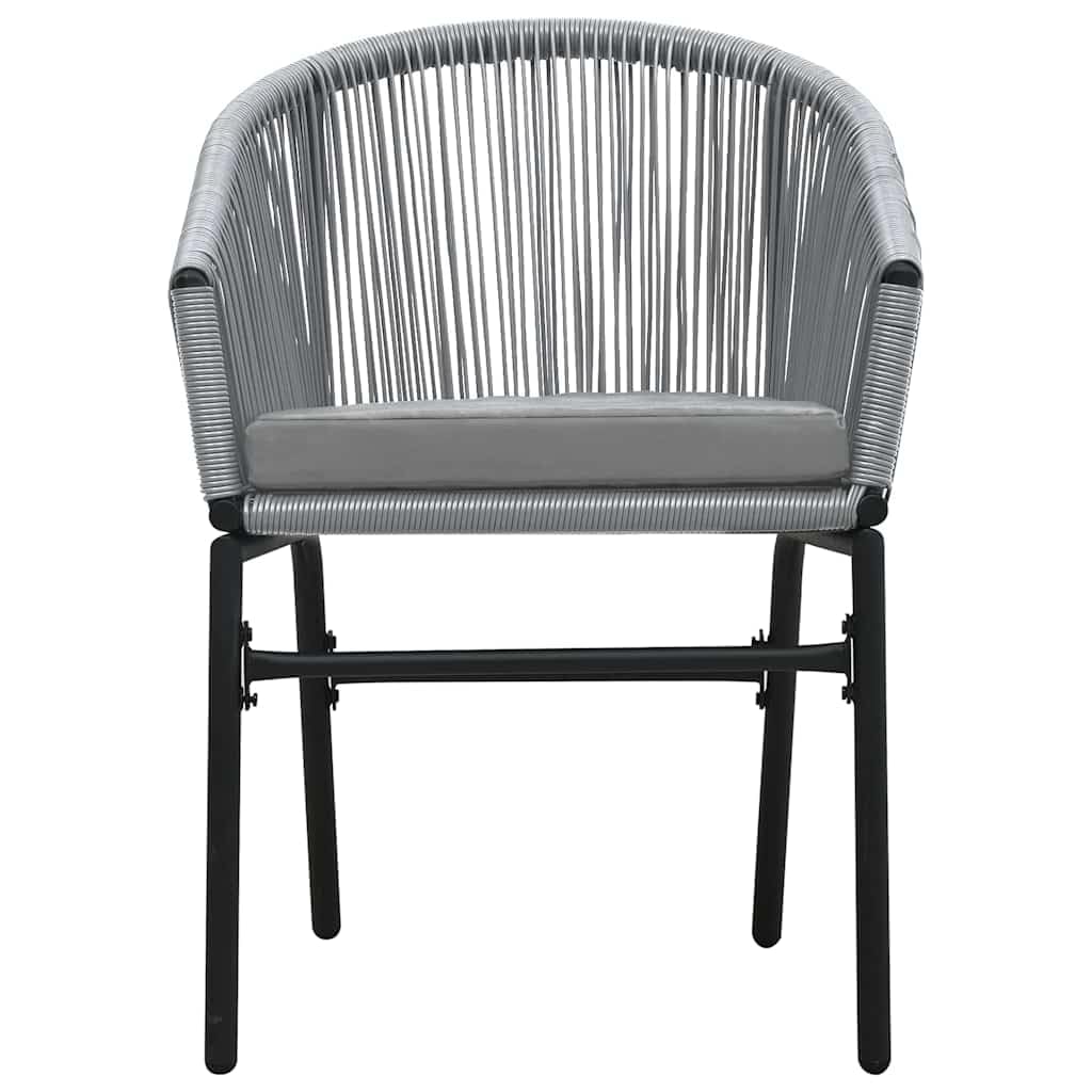 Stal malowana proszkowo Rattan PVC Szary zestaw 140 cm