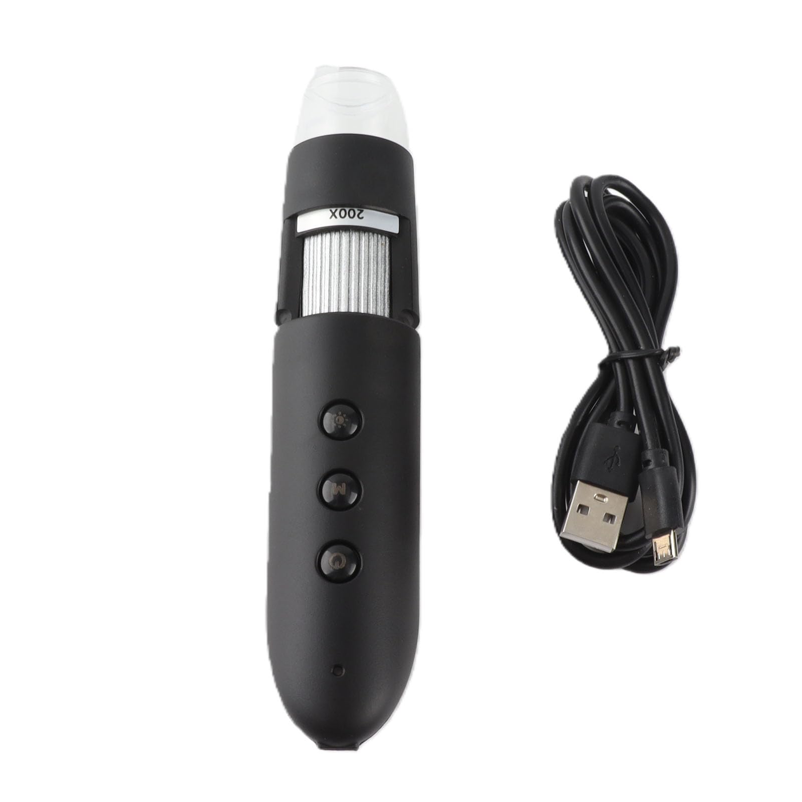 Fabater Microscopio Digitale Wireless 200X Microscopi Portatili Portatili per l'analisi dei Capelli del Cuoio Capelluto, Rilevatore WiFi della Pelle del Cuoio Capelluto con Luce LED per Salone di