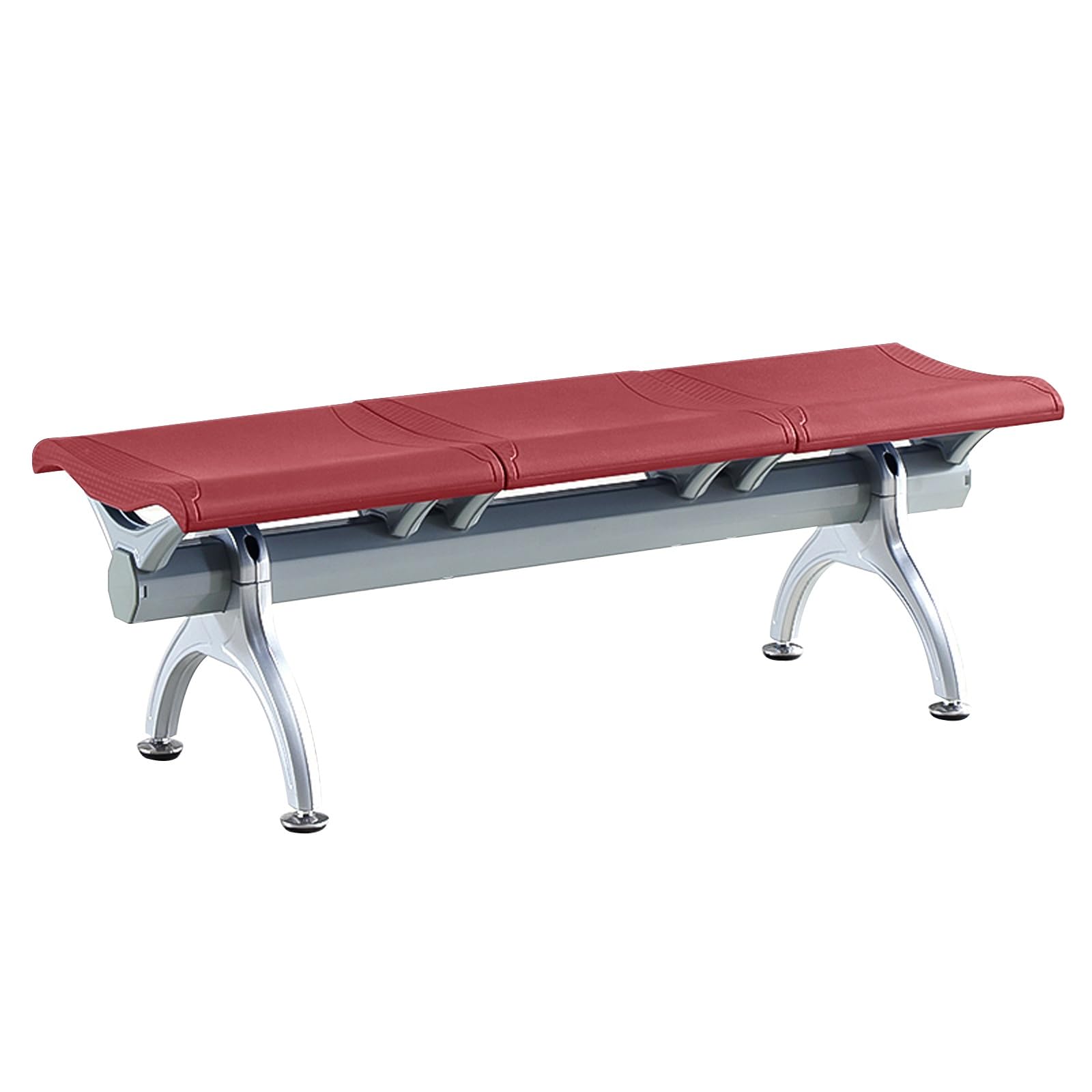 YNBSHGAA Armless Reception Bench, 3-Seat Waiting Room Furniture for Office, Hospital, Airport, and Lobby,5-Red