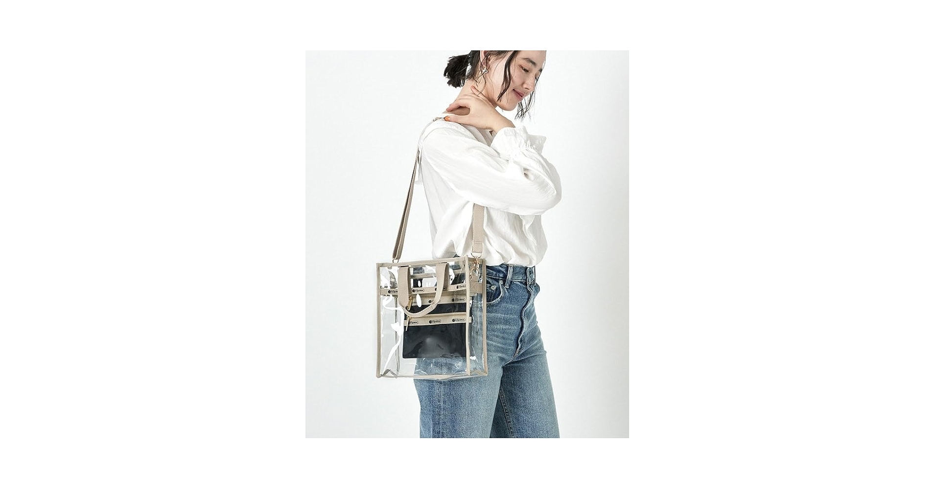 Amazon | [レスポートサック] 公式 トートバッグ CLEAR SMALL N
