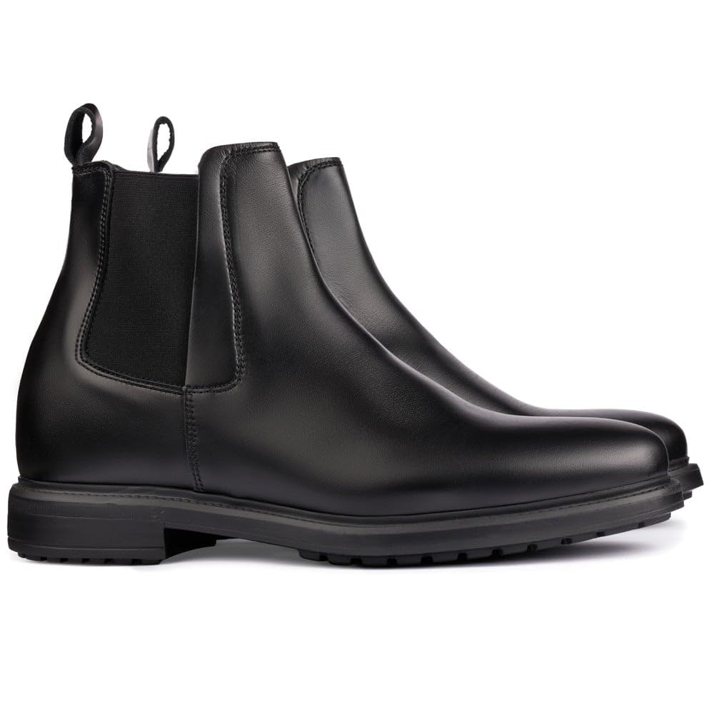 Scarpe da Uomo con Rialzo Aumenta in Modo Invisibile la Tua Altezza Fino a 7 cm. Modello Chelsea