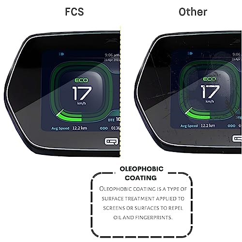 Image of FCS 9H Anti-Shock Edge-to-Edge Screen Protector Guard Compatible for Suzuki Burgman Street 125 | Enhanced Display Protection (Glossy)