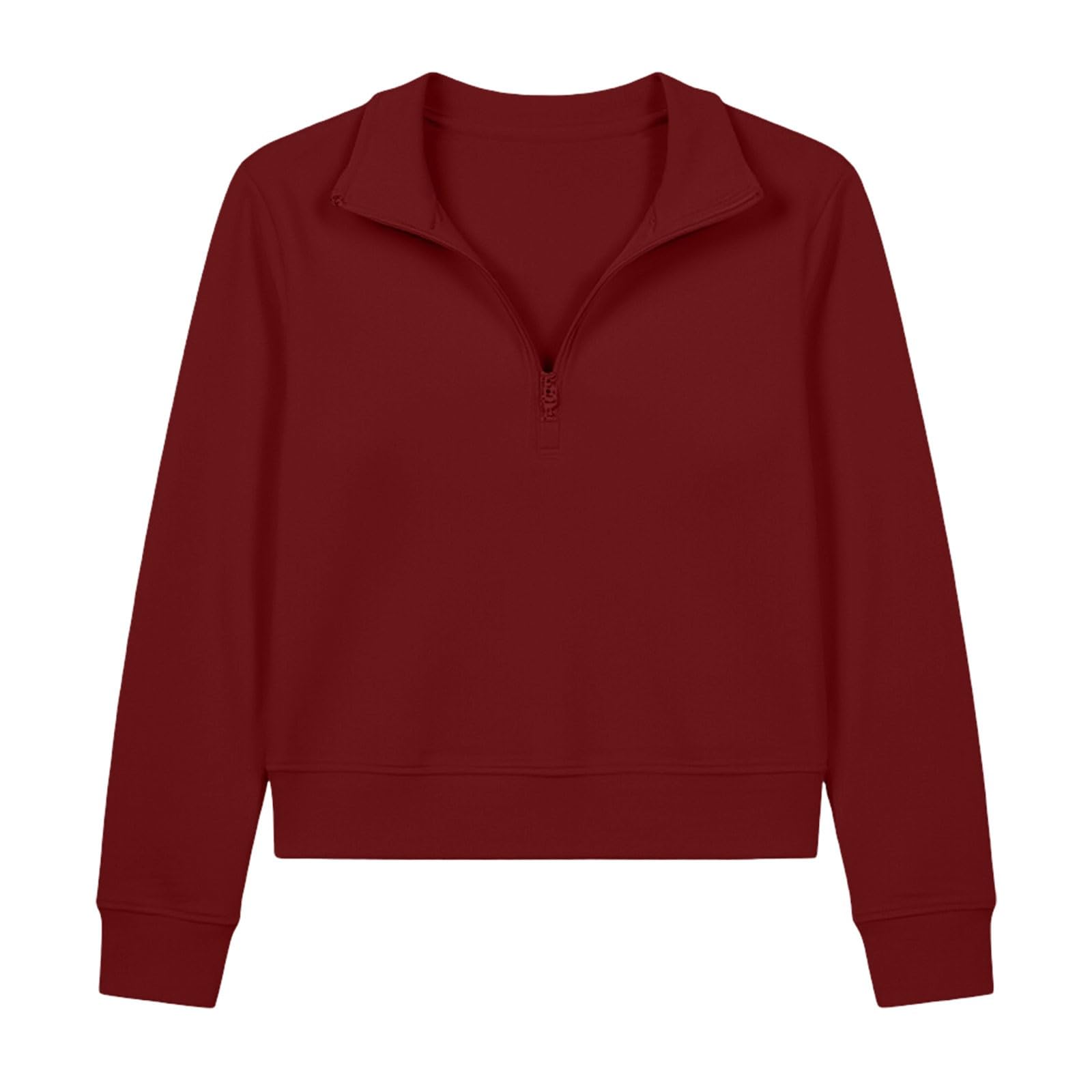 Sudadera Informal de Corte Ajustado con Cuello Alto y Cremallera Corta para un Look Moderno de día y de Noche.