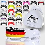 Ares Fightwear Mundschutz Boxen inkl. Aufbewahrungsbox für Kampfsport, MMA & Athleten I Maximaler Zahnschutz Dank Optimaler Passform I Profi Mouthguard für Herren & Dame