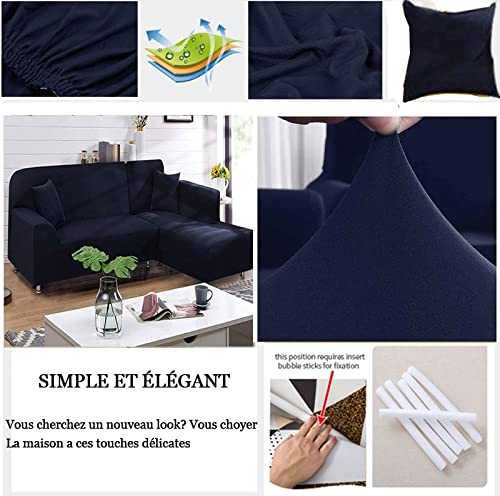 Housse pour canapé en L extensible, protection idéale pour meuble d'angle - 2