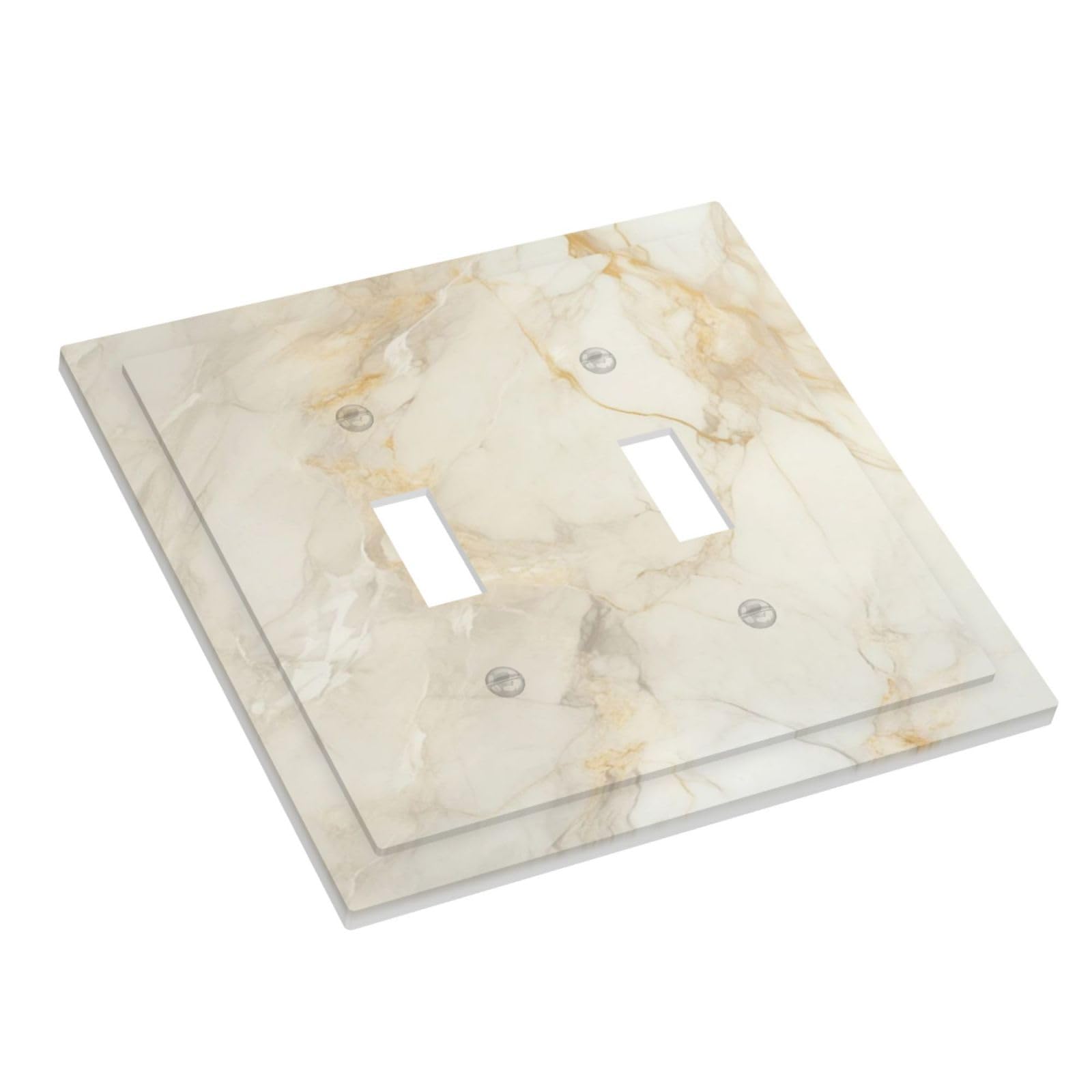 Beige Gold Marble Wall Plates - Decorative Switch Plates -3 Beige Gold Marble Wall Plates - Decorative Switch Plates -3