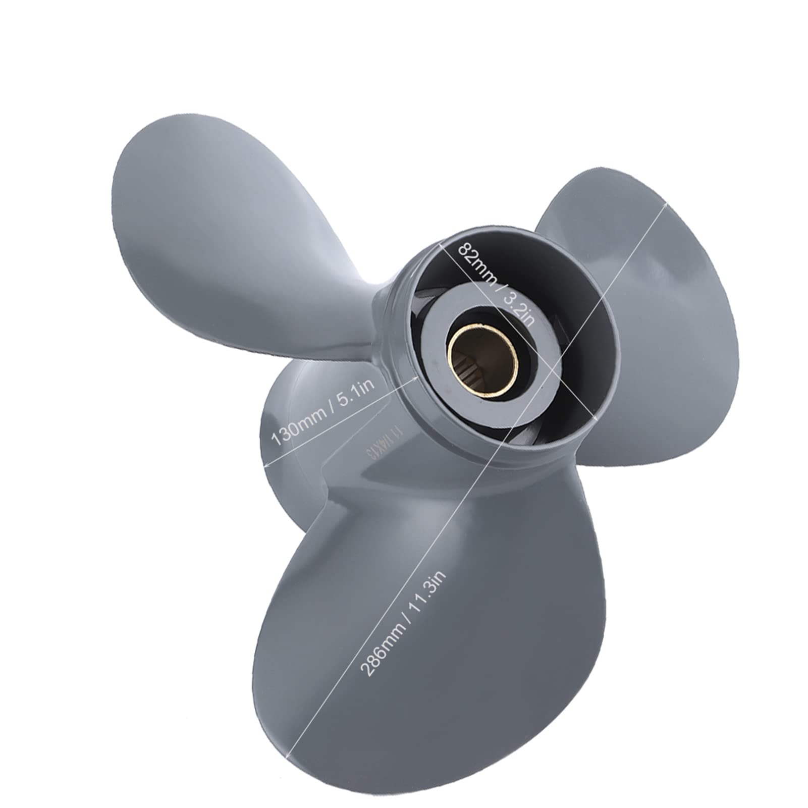Dioche per 35-60Hp丨 Fuoribordo 丨 Barca/Yacht Ricambi Fuoribordo 13 Scanalatura Dente 3 Lame 58130-Zv5-000Za 11 1/4 X 13 Fit for 35-60Hp