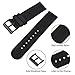 TStrap Nylon Watch Strap 20mm - Quick Release Watch Band Soft Black - Canvas Military Wtach Bands for Men Ladies – for Smart watch Bracelet Replacement with Black Clasp - 18mm, 20mm, 22mm 24mm