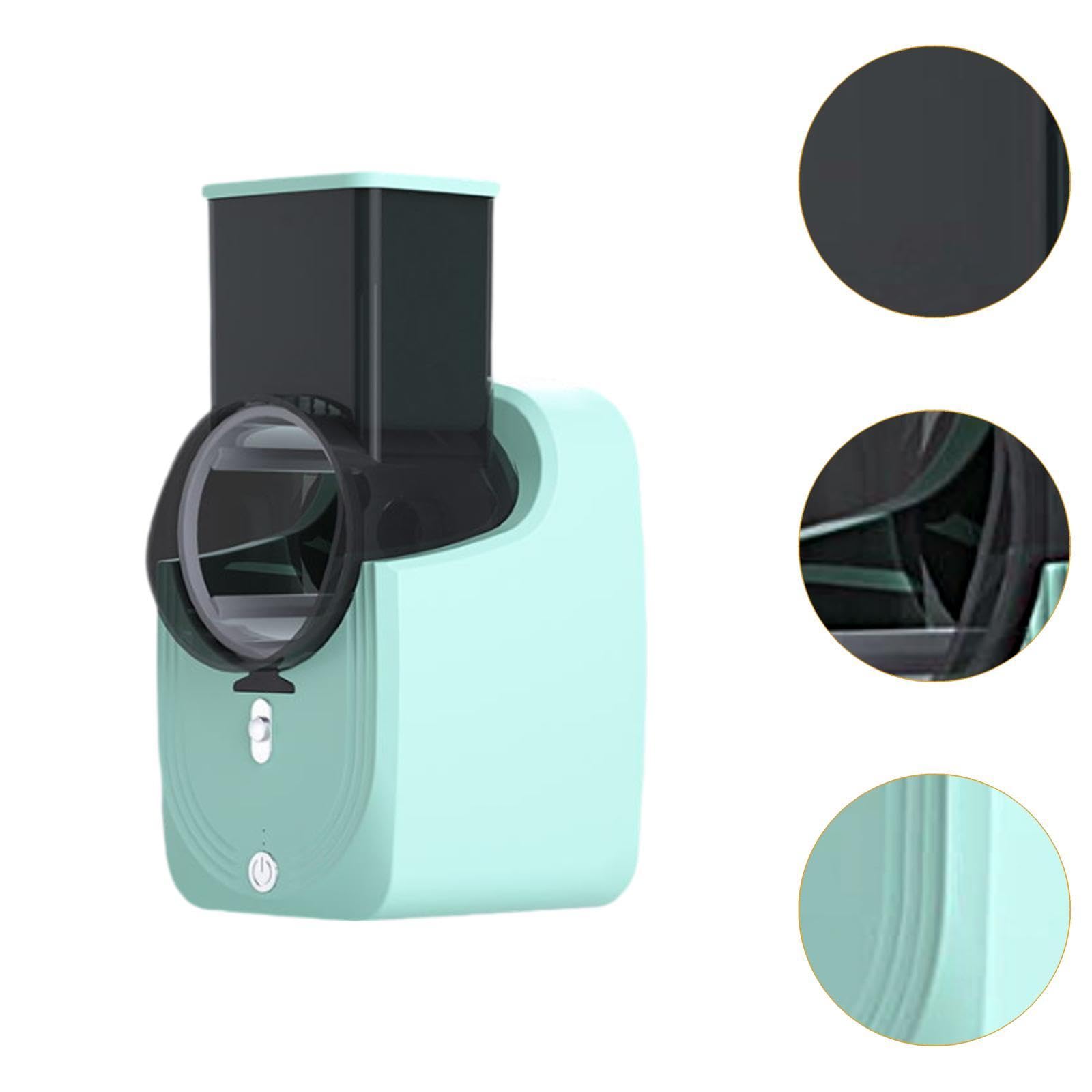 Rallador Eléctrico Rebanador Picador con 3 de Acero Inoxidable y Material Resistente Adecuado para Cocina Doméstica, Verde, Individual