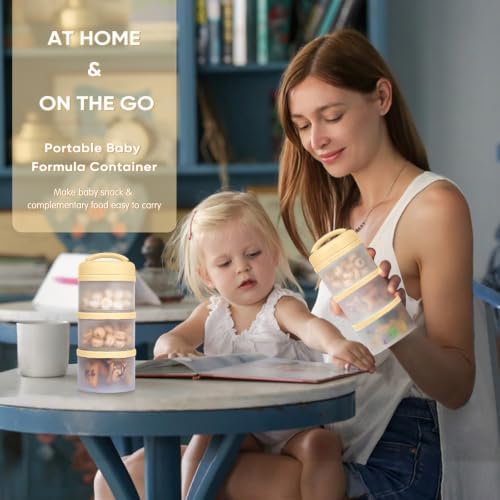 Termichy Stackable Formula Dispenser Portable: Milk Powder Container to go - 5