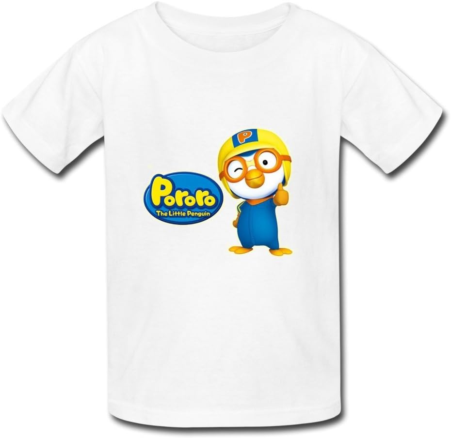 Kid's Funny Pororo Icon T-shirts Size S White