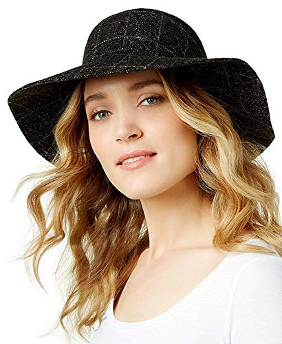 Chapeau à grands bords souples Nine West noir en textile premium léger