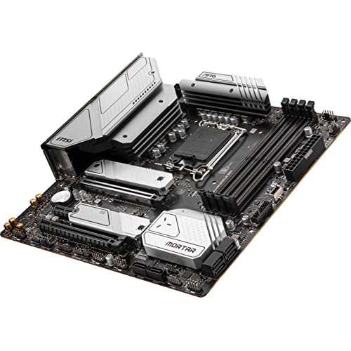 Image of MSI MAG B660M Mortar WiFi Motherboard, Micro-ATX - Supports Intel 12th Gen Core Processors, LGA 1700 - DDR5 Memory Boost 6200+MHz /OC, PCIe 4.0 & 3.0 x16 Slots, 2 x M.2 Gen4 Slots, Wi-Fi 6E