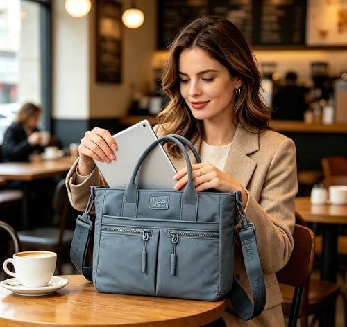 Image of Lee Small Crossbody Bag for Women Nylon Tote Bag with Multiple Pockets