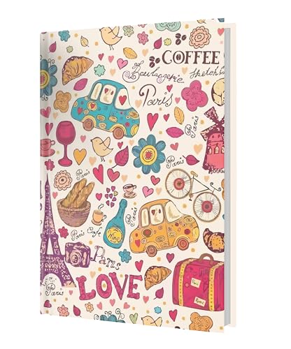 Image of AccuPrints Hard Bound Paper Notebook|Compact Size A5 (8.25 x 5.7)|200 Pages, 80 gsm|Flat Opening Hardbound Coffee diary-01
