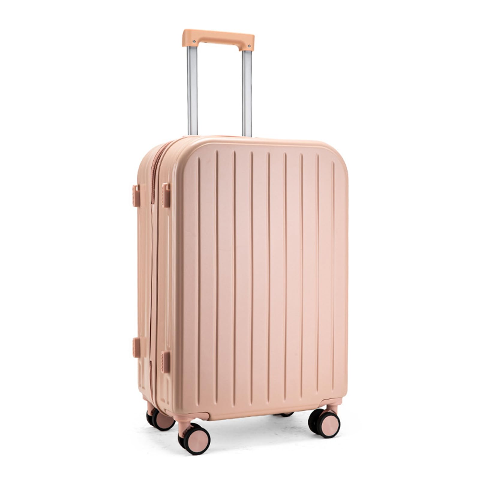 Maleta ultraligera para avión, equipaje de mano, maleta con ruedas, maleta de viaje para equipaje de mano, maleta de viaje, grande, rosa, 22 pulgadas