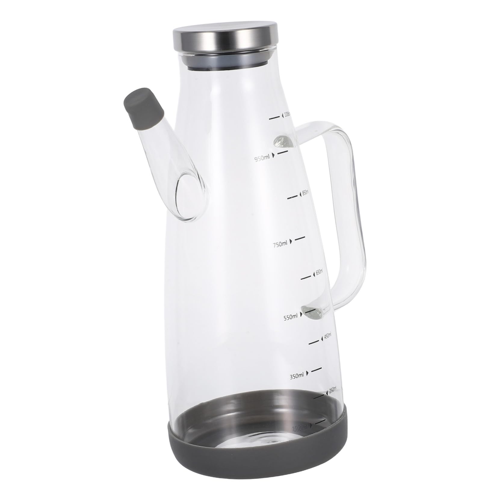 ABOOFAN 2 Piezas Dispensador de vinagre de cocina botella para vinagre y aceite recipiente de aceite de oliva dispensador de vaso Alto borosilicato Transparente
