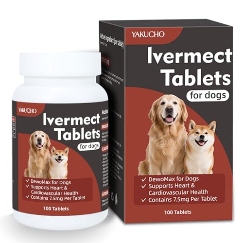 Young Heart for Dogs lvermect Tablets for Dog Hawthorn Prevention for Dogs Heart Health Circulatory & Cardiovascular System 7.5 mg 100 Tablets