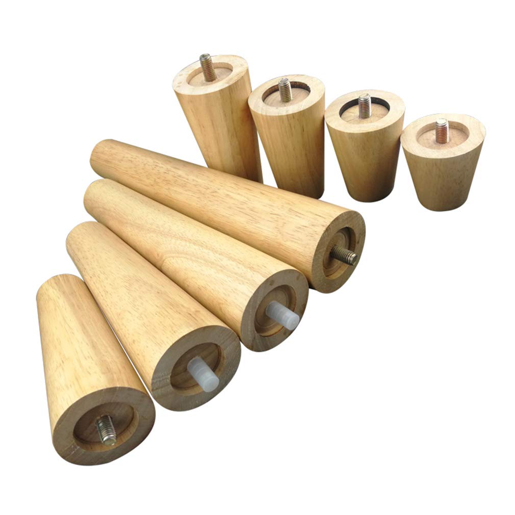Metalen meubelpoten, zwart, rechte kegel, 12 cm, set van 4 vervangende poten voor salontafels, kantoorbureaus en kasten, doe-het-zelf kastpoten voor een moderne look