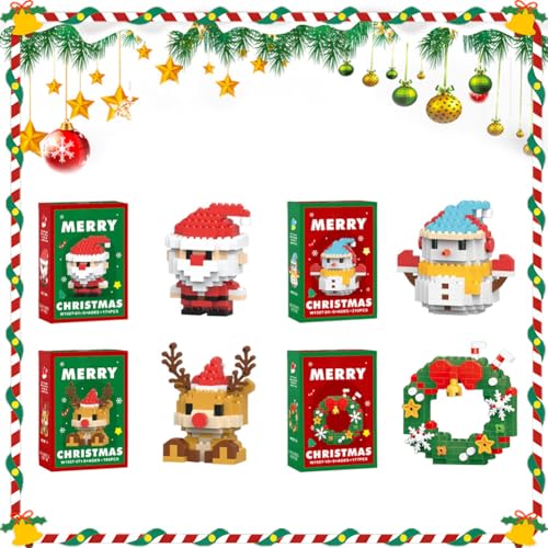 Weihnachts-Mikrobausteine Santa Claus Rentier Puzzle Zusammenbau...