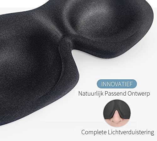 Trilancer Slaapmasker,3D Oogmasker om te Slapen, Verduistering dat met Oordopjes - Image 4