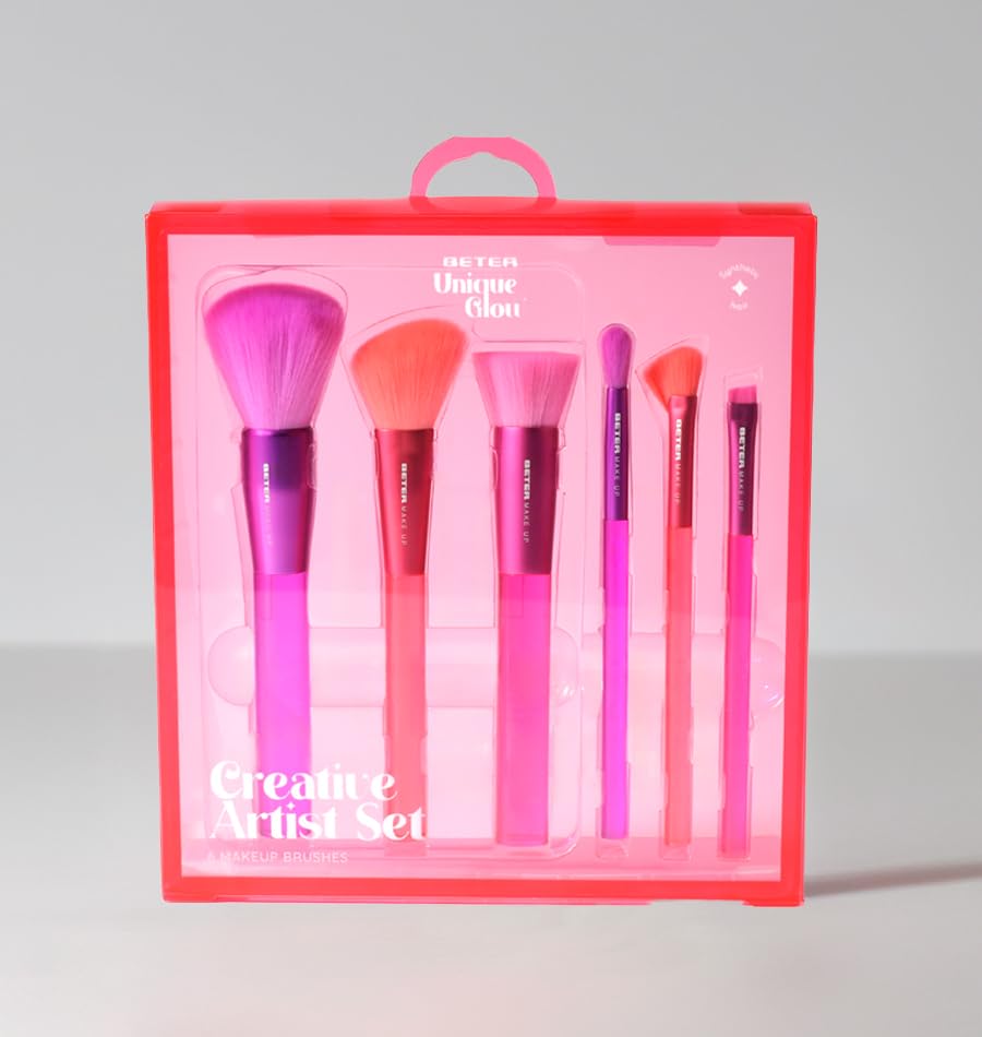 Beter - Set de Brochas de maquillaje Glow Collection, 6 brochas para...