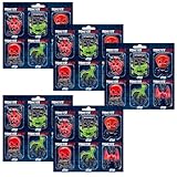 30 Vidal Halloween Monster Jelly | gruseligen Gummibären I Fruchtgummi I Fledermaus I Schädel I Frankenstein I Süßes oder Saures | 5x Blister mit je 6 Moster Jellys