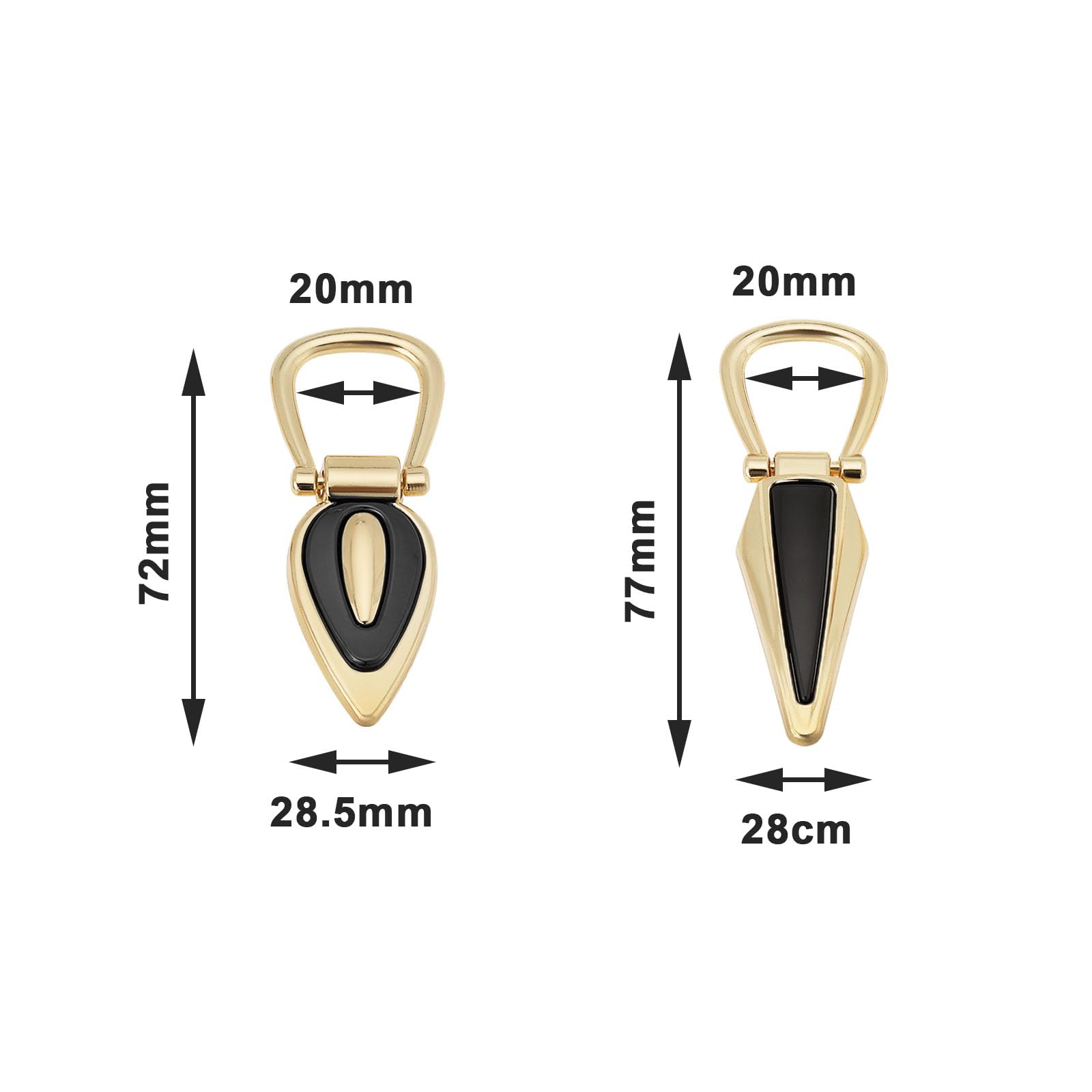 LT Easiyl 8PCS Metal Bag Chain Buckles with D Ring Washers 2 Styles Connector Buckle for DIY Purse Crossbody Shoulder Leather Craft Bag - Image 4
