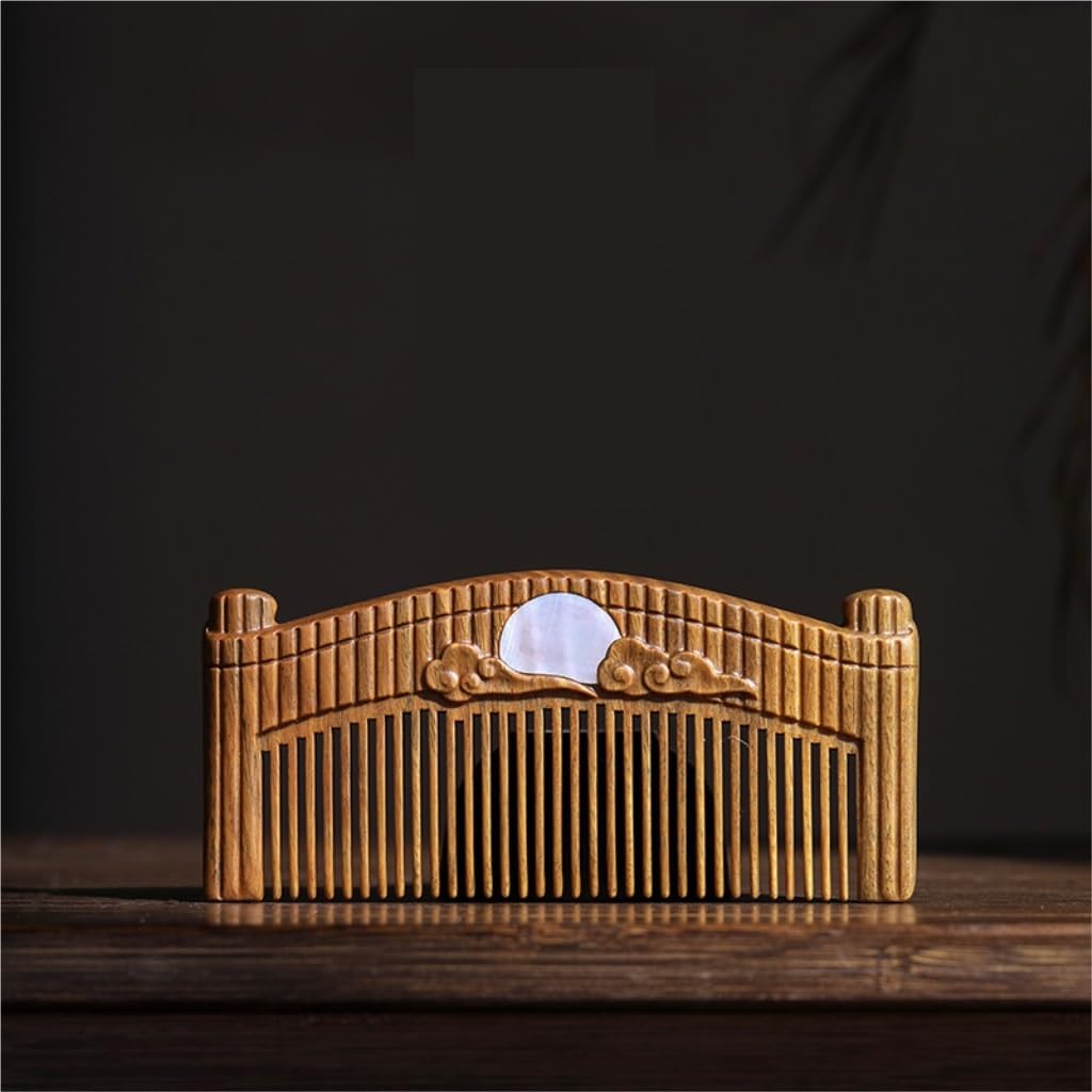 Peruka Grzebień Chinese Retro Comb, Solid Wood Carved Long Hair Comb, Portable Travel Comb, Suitable for All Types of Curly, Long, Wet Hair Duże grzebienie do włosów