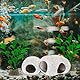 CWPFVQA 2 Stück Aquariensteine, Mit 2 Stück Aquarienwasserpflanzen, Wassertier-Verstecksteine, Wassertierzuchtsteine, Aquariumdekorationen, Aquariumzubehör