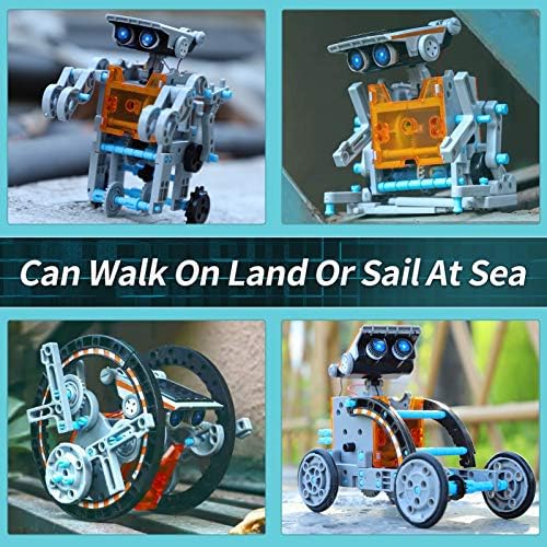 Lucky Doug 12-in-1 Solar Robot Kit, STEM Robot Science Toys for Kids Aged 8-16, Building Learning Educational Science Gifts Toys for 8 9 10 11 12 Year Old Boys Girls Kids Students Teens, Assembly Kit with Solar Powered 2 51libHvjAcL. AC