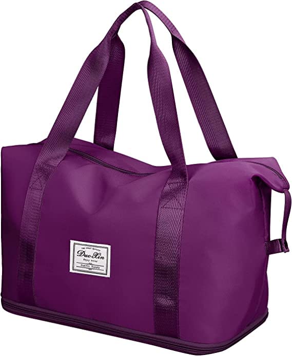 Polyester Waterproof Expandable Folding Travel Lightweight Large Capacity Carry on Luggage Foldable Bag. (Maroon)-image-25