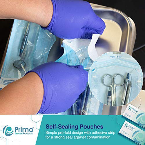 Primo Dental Products Sp700 Self Seal Sterilization Pouches - Autoclave Sterilizer Bags For Dental Tools - Sterilization Bags For Nail Technicians & Tattoo Artists - Size: 7.25X13 Inches -Pack Of 200 #TOP2