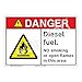 Danger Diesel Fuel Sign (F1156-)|Flexible Polyester 14" X 10" Self Adhesive Back|ANSI Signs|Sign for Manufacturing, Medical, Power Stations, Chemical Plant, Fuel Storage, Public Buildings