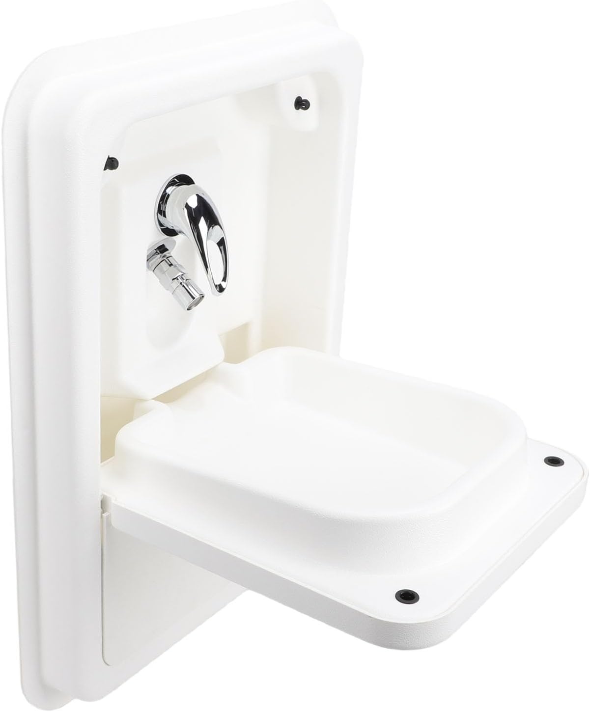 RV Acrylic Folding Sink White, Portable Foldable Bathroom Wash Basin Sink, Large Capacity for RVs, Camping Vehicles, Yachts, Boats, Kitchens and More