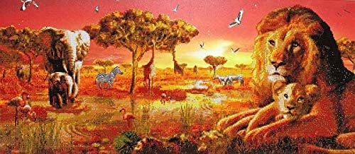 Crystal Art Safari Sunset 40 x 90 cm Framed Panorama Crystal Art Kit