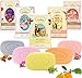 Un Air d'Antan 5 Stückseife - Bio-Sheabutter, Bio Arganöl, Bio-Süßmandelöl - Parfums : Rose, Mandel, Verbena, Orangenblüte, Kirschblüte/ Adventskalender Beauty/ Adventskalender Frauen