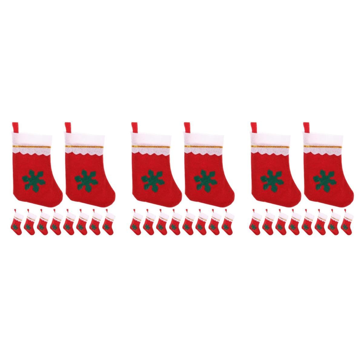Pendentif Noël Ciieeo en jute : lot de 3 chaussettes décoratives haut de gamme
