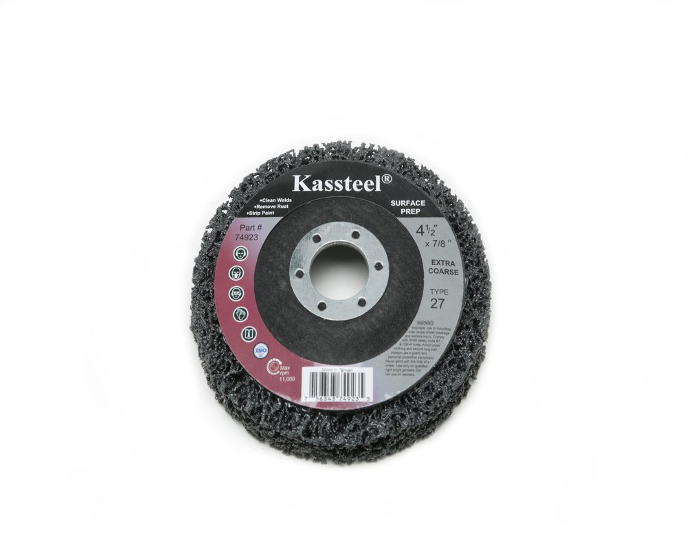 Sungold Abrasives 74923 Black Unitized Wheel Surface Prep Silicon Carbide Extra Coarse Type 27 Disc, 4-1/2 x 7/8"