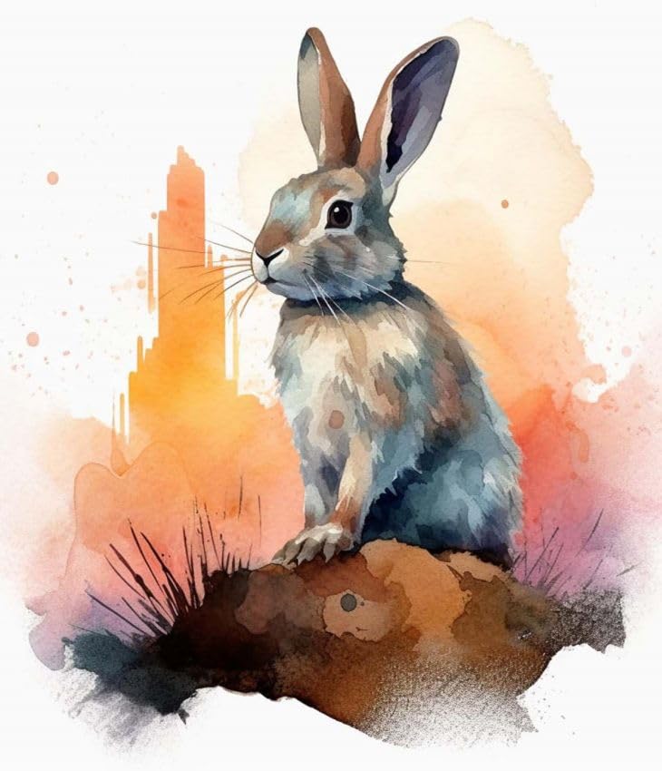Amazon.com: ZMHZMY DIY Paint by Numbers on Canvas,Watercolor Bunny