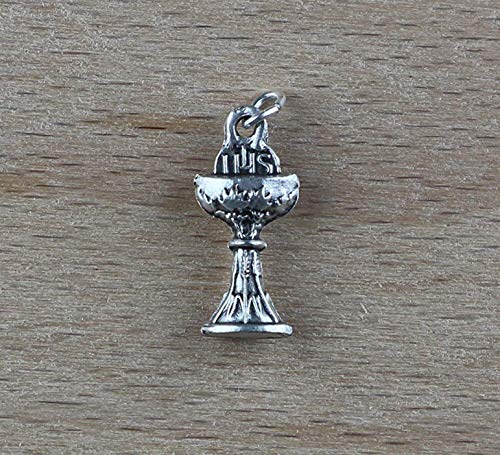 IHS Chalice First Communion Pendant Silver Plated - 10 pieces2