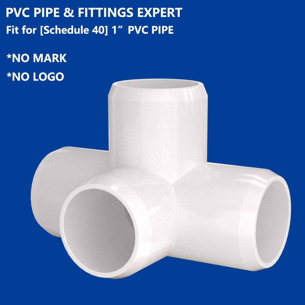 Buy 10Pack 4Way 1 inch PVC Fitting, PVC Elbow PVC Pipe Connectors