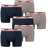 6 er Pack Levis Boxer Brief Boxershorts Men Herren Unterhose Pant Unterwäsche, Bekleidungsgröße:XL, Farbe:198 - Dress Blues