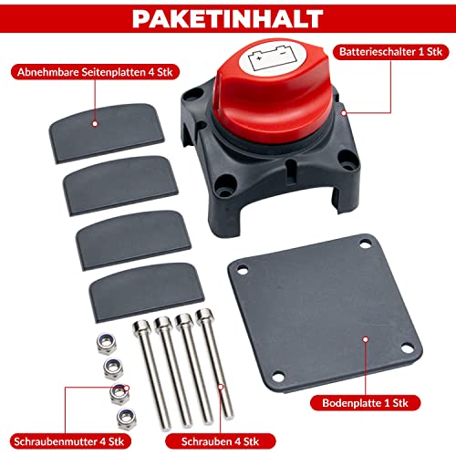 Slidefix Accu-scheidingsschakelaar batterijscheidingsschakelaar 12 V - 48 V. hoofdschakelaar voor auto RV marine boot… - Afbeelding 5