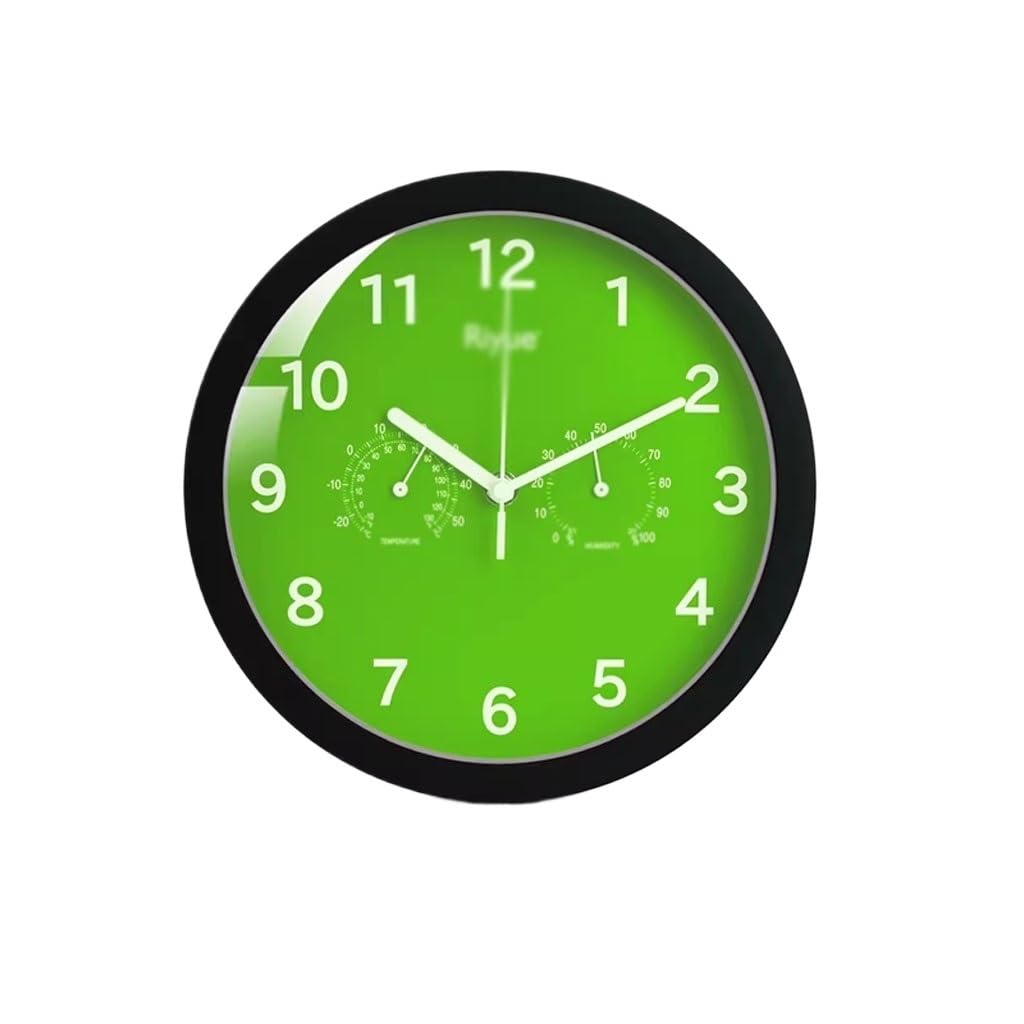 Horloge murale silencieuse à quartz noire pour salon et cuisine