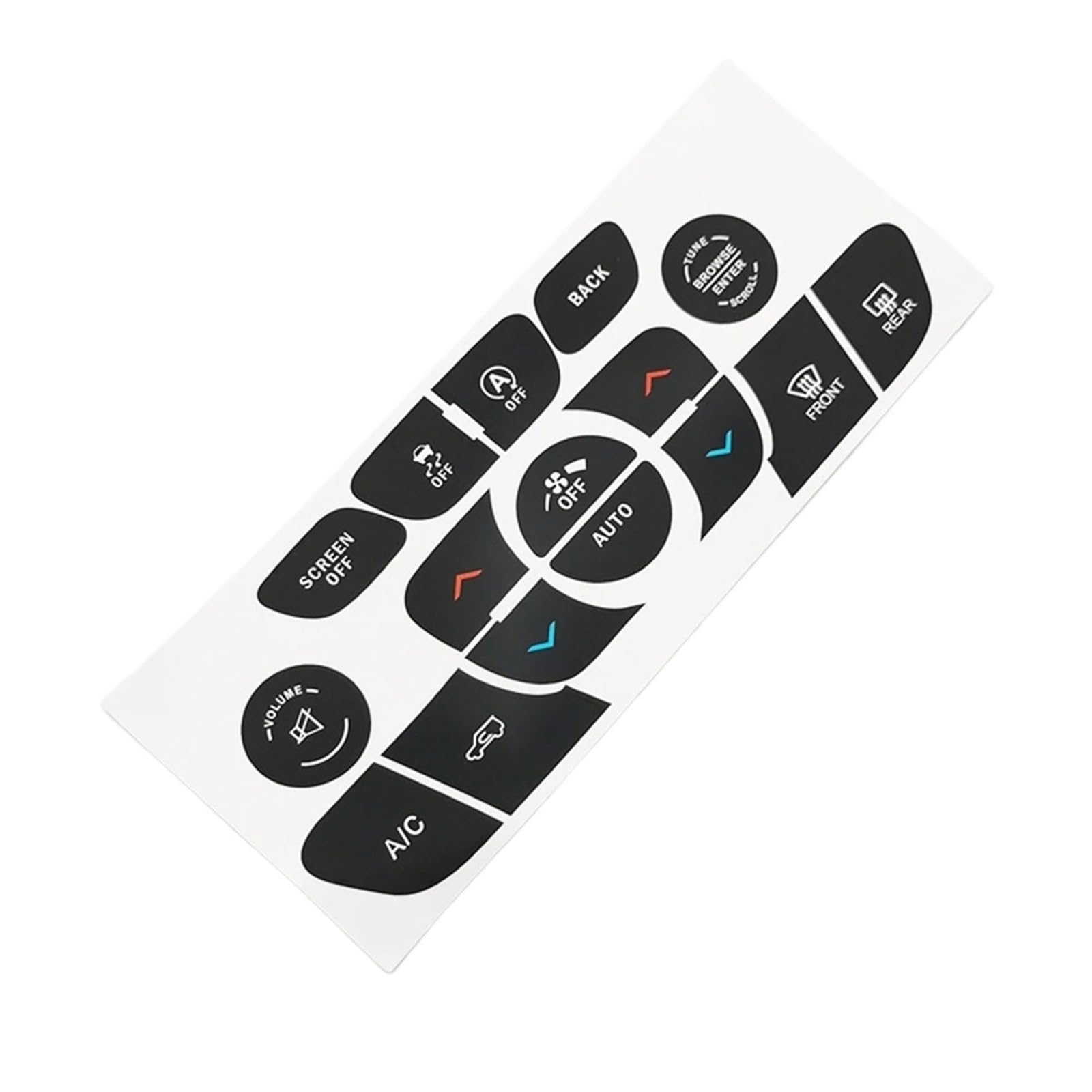 Interior Button Decals Compatible with Jeep for Cherokee Interior Button Stickers Car AC Repair Sticker Air Conditioning Buttons Replacement Set