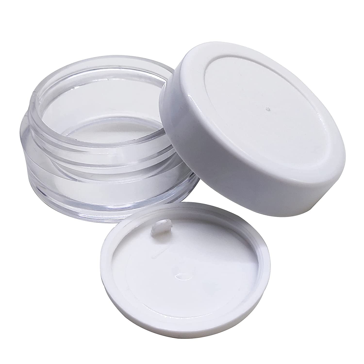 Hunky Dory 8gram Acrylic Pearl Cap Glass Transparent Cosmetics Shan Jar Container for Creams,Lip Balm, Body Butter, Essential oil, Eyeshadow, Makeup Use(Pack of 1)-picture-46