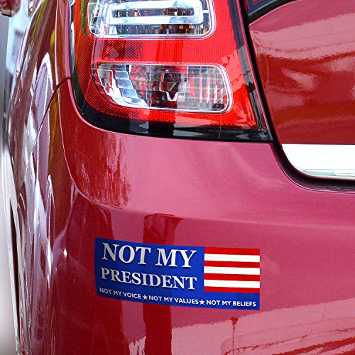 9x3 Not My President 3-Pack Bumper Sticker, 100% Waterproof Durable Quality, Not My Voice, Not My Values, Not My Belief Bumper Sticker.